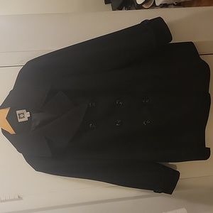 Anne Klein 3x Black Wool Blend Coat